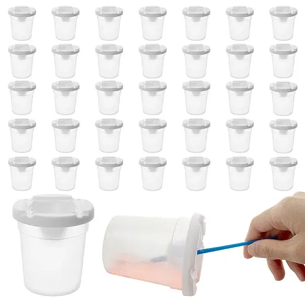 36Pcs Plastic Painting Brush Cleaning Bucket