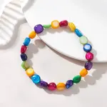 Dyed Natural Shell Beads Stretch Bracelets for Women