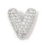Brass Micro Pave Cubic Zirconia Slide Charms