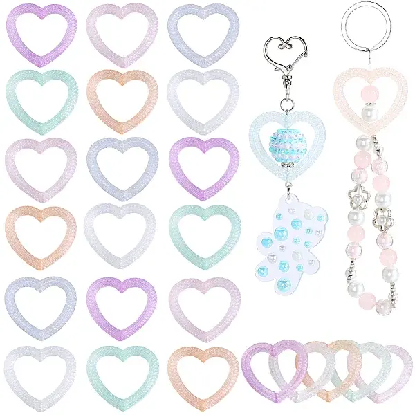 50Pcs Luminous Acrylic Bead Frame