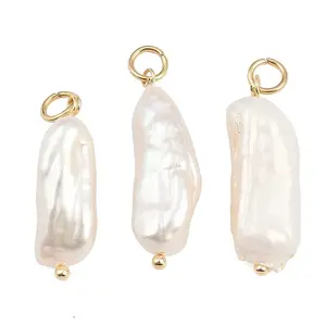 Baroque Natural Keshi Pearl Pendants
