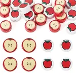 20Pcs 2 Styles Christmas Theme Handmade Porcelain Beads