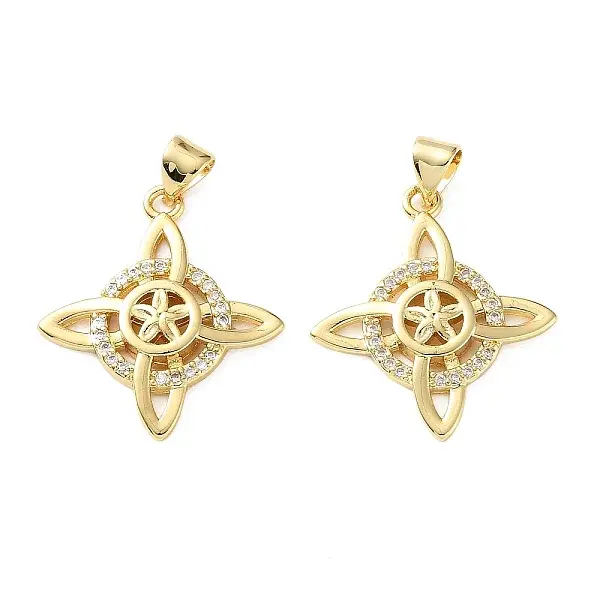 Halloween Brass Micro Pave Clear Cubic Zirconia Pendants