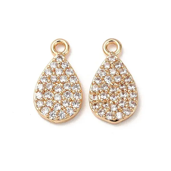 Brass Micro Pave Cubic Zirconia Pendants