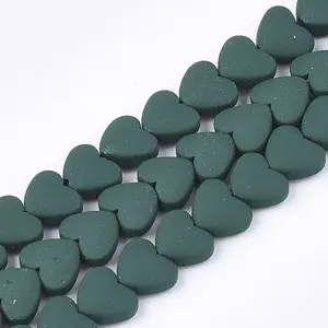 Spray Painted Non-magnetic Synthetic Hematite Beads Strands