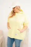 Kesi Włoski dámska plus size mikina s potlačou žltá