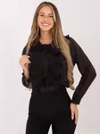 Čierna blúzka s volánmi