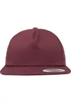 Unstructured 5-panel snapback chestnut brown