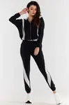 Awama Woman's Sweatshirt A495 Black/Beige