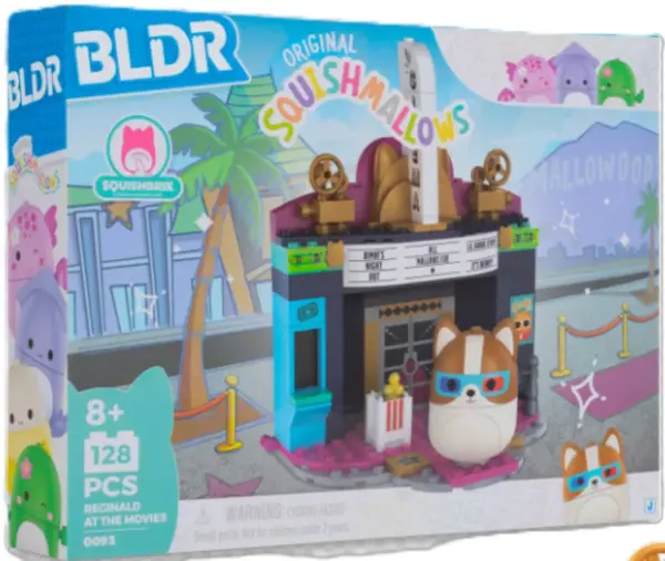 SQUISHMALLOWS Stavebnice BLDR - Reginald a kino