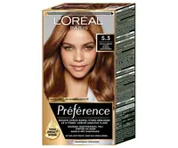 Permanentní barva Loréal Préférence 5.3 světle hnědá zlatá - L’Oréal Paris + dárek zdarma