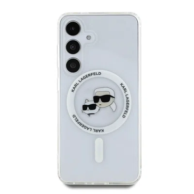 Zadní kryt Karl Lagerfeld IML K&CH Heads MagSafe pro Samsung Galaxy S25, transparentní