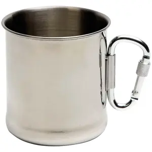 BO-CAMP S karabinou - 300 ml stříbro Hrnek
