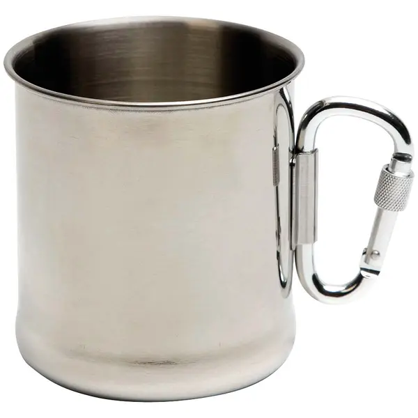 BO-CAMP S karabinou - 300 ml stříbro Hrnek