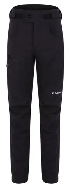Husky Keson K 152, black Dětské softshell kalhoty