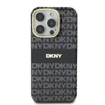 Zadní kryt DKNY PC/TPU Repeat Pattern Tonal Stripe Magsafe pro Apple iPhone 16 Pro Max, černá
