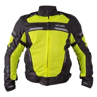 Pánská letní moto bunda W-TEC Saigair Fluo Yellow-Black XXL rozšířená