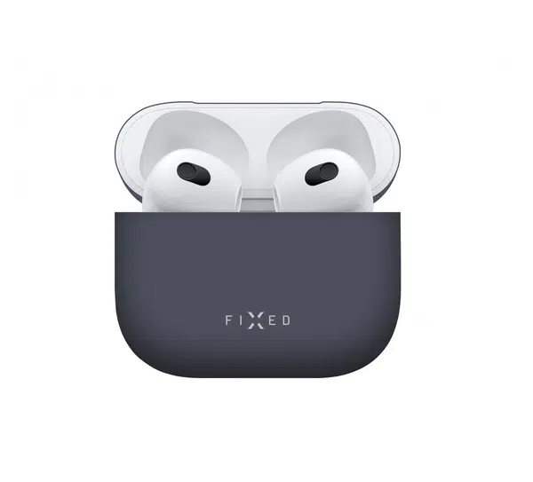 Ultratenké silikonové pouzdro pro Apple Airpods 3, FIXED Silky, modrá