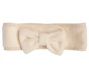 Kosmetická čelenka MaryBerry Lazy Sunday - krémová s mašlí (2220V18) + dárek zdarma