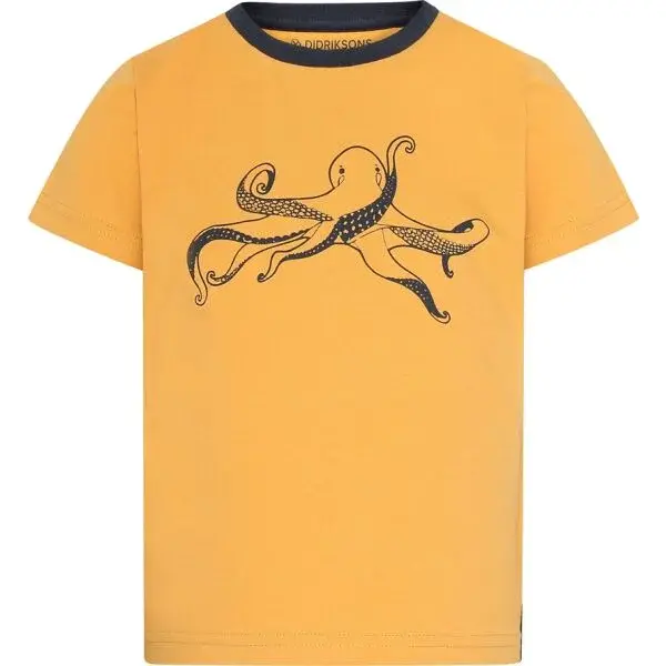 DIDRIKSONS MYNTA Chlapecké tričko, žlutá, velikost