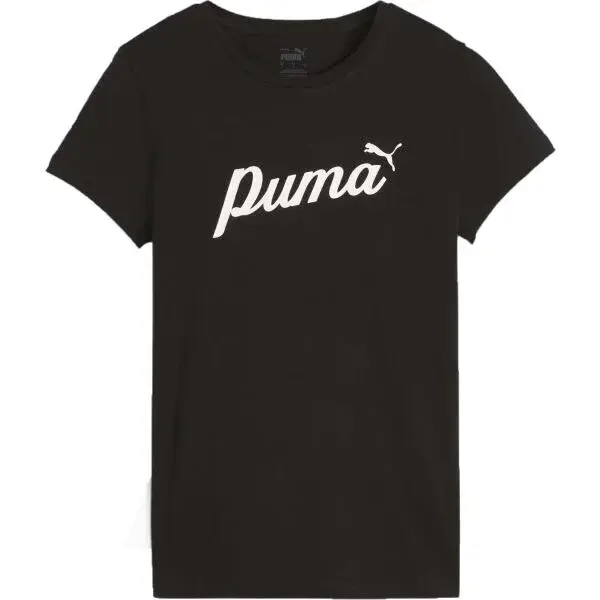 Puma ESSENTIALS + BLOSSOM SCRIP TEE Dámské triko, černá, velikost