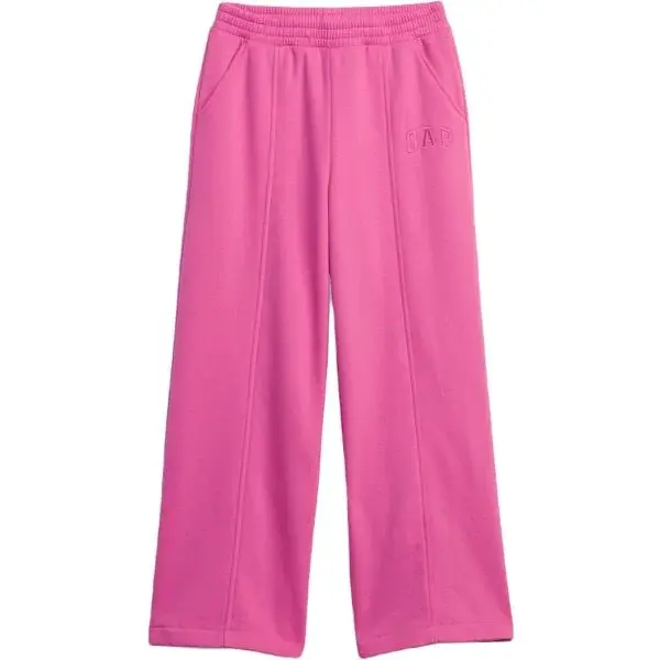 GAP IE WIDE LEG LOGO Dívčí tepláky, růžová, velikost