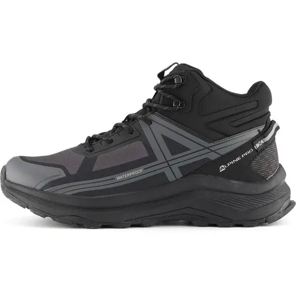 ALPINE PRO ARLES MID Pánská outdoorová obuv, černá, velikost