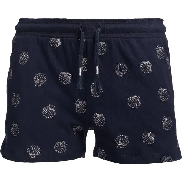 Lewro MABELLA Dívčí pohodlné úpletové šortky, tmavě modrá, velikost 140-146