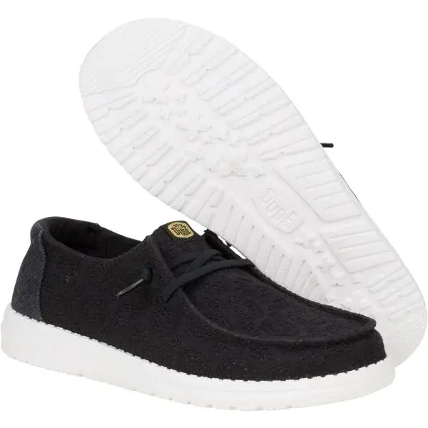 HEY DUDE WENDY EYELET Dámská volnočasová obuv, černá, velikost