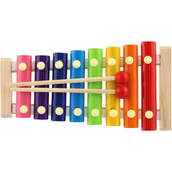 Xylofón drevo-kov 24cm v krabici 25x13x4cm