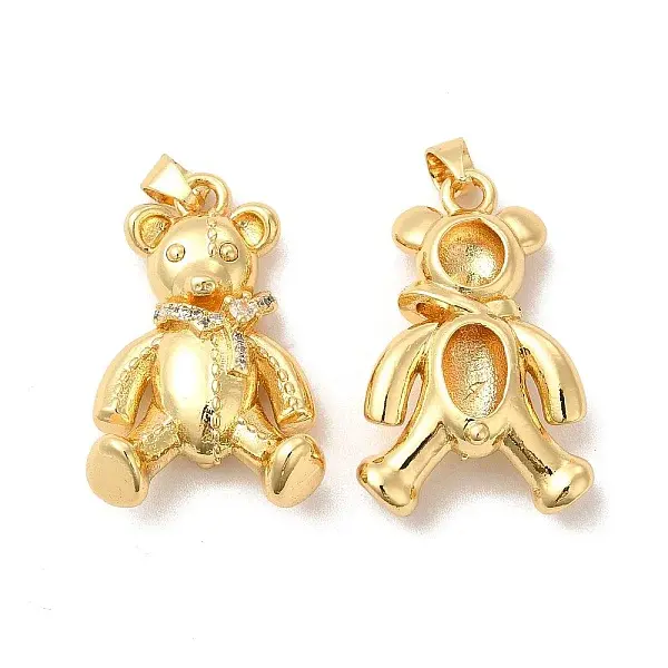 Rack Plating Brass Micro Pave Cubic Zirconia Pendants