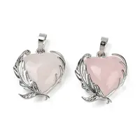 Natural Rose Quartz Pendants