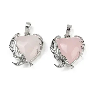 Natural Rose Quartz Pendants