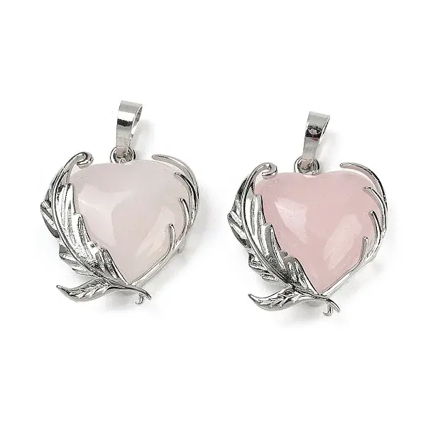 Natural Rose Quartz Pendants