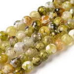 Dyed & Heated Natural Fire Crackle Agate Beads Strands