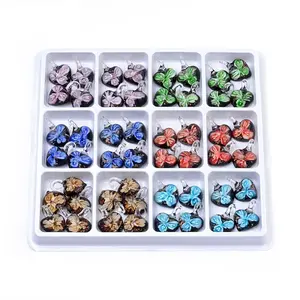 Handmade Gold Sand Lampwork Pendants