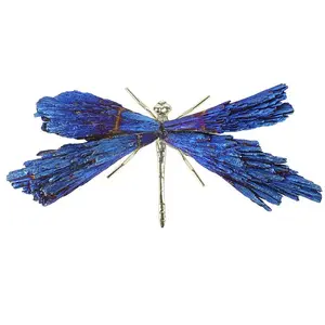 Electroplate Natural Tourmaline Insect Dragonfly Figurine