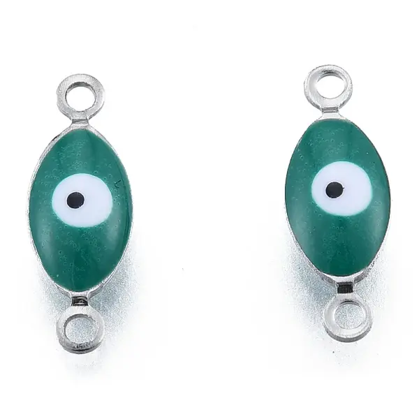 304 Stainless Steel Enamel Connector Charms