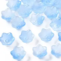 Transparent Two Tone Spray Painted Glass Beads