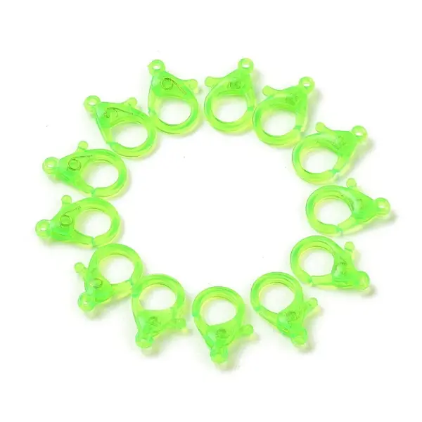 Transparent Plastic Lobster CLaw Clasps