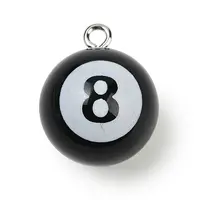8 Ball Sport Theme Resin Pendants