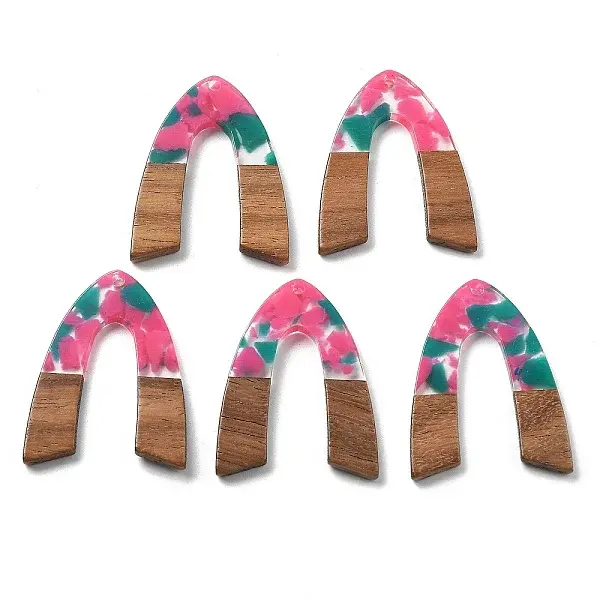 Resin and Walnut Pendants