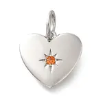 925 Sterling Silver Micro Pave Clear Cubic Zirconia Charms