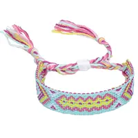 Polyester-cotton Braided Rhombus Pattern Cord Bracelet