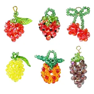 6Pcs Glass Pendants