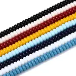 Electroplate Opaque Solid Color Glass Beads Strands