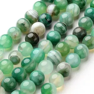 Natural Striped Agate/Banded Agate Beads Strands