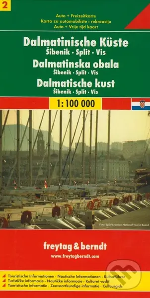 Dalmatinische Küste 1:100 000 (Šibenik, Split, Vis)