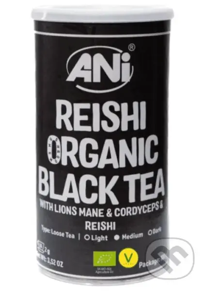 Čierny Reishi BIO čaj plechovka