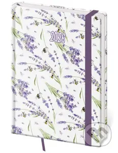 Denní diář 2026 A5 Vario Lavender s gumičkou